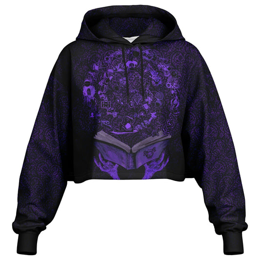 Grim Reader Cropped Hoodie