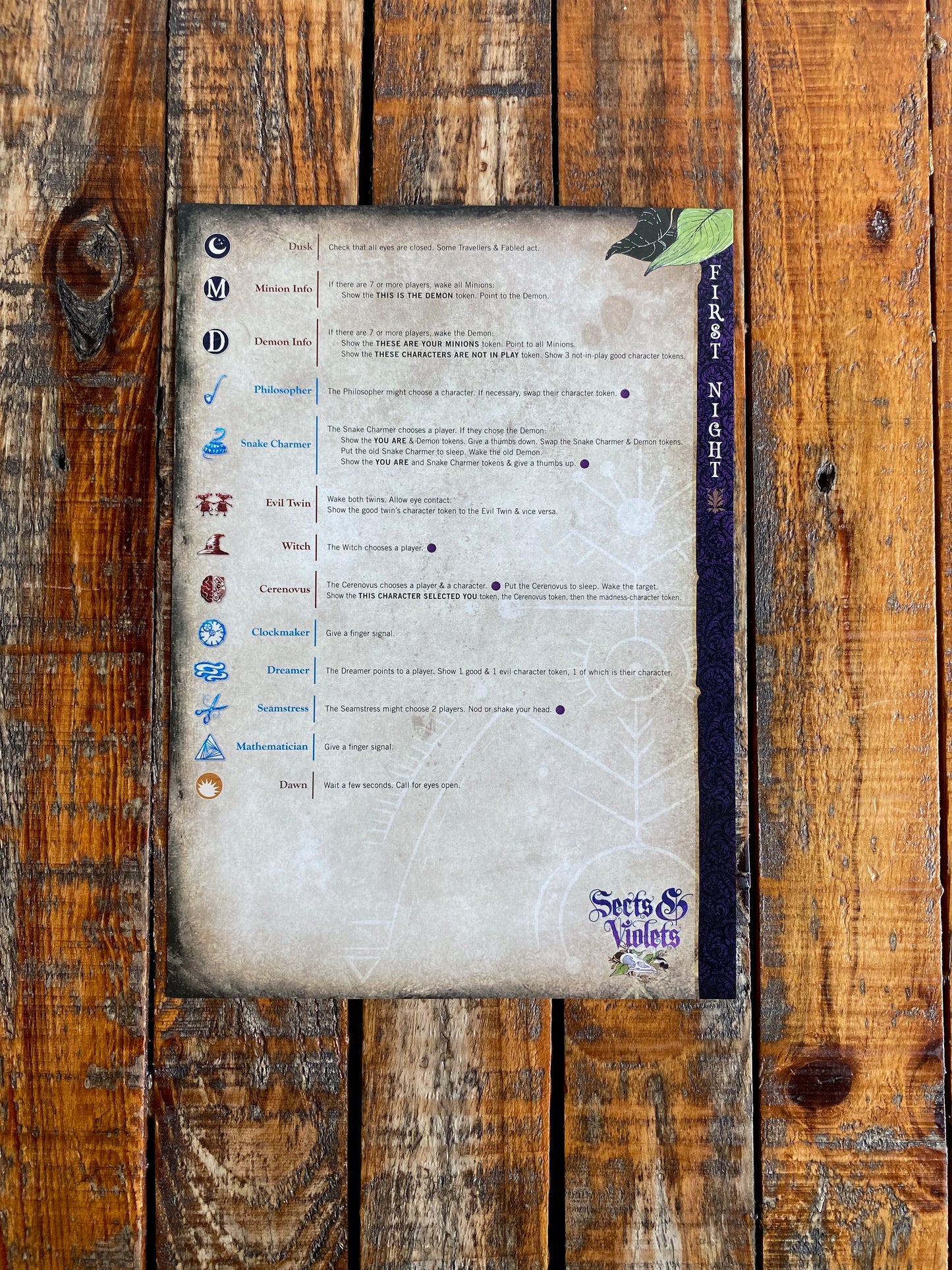 Night Sheet - Sects & Violets