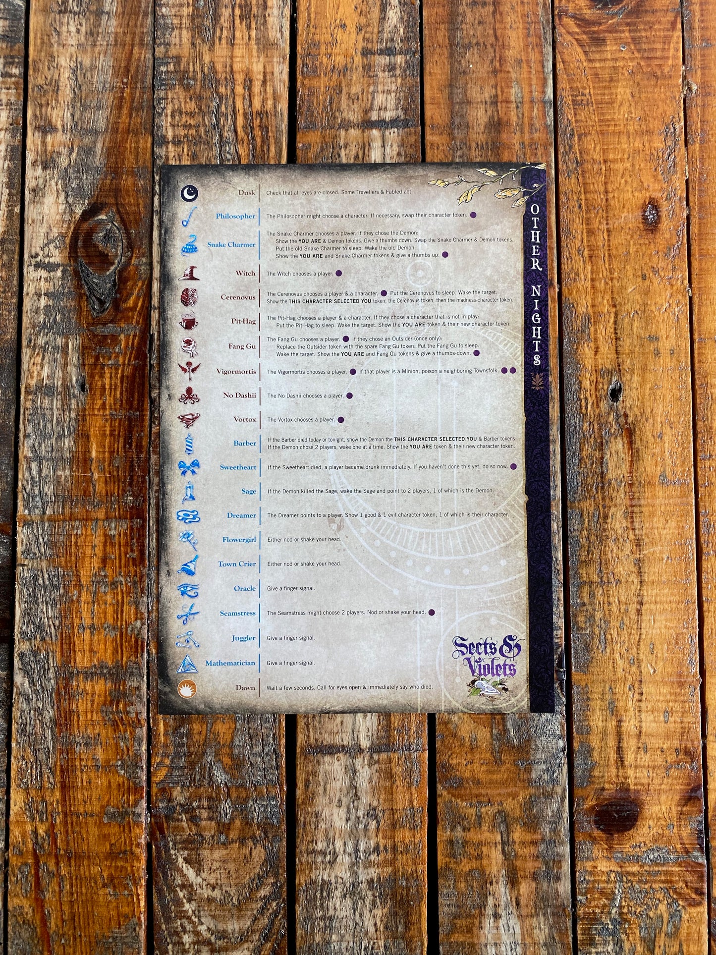 Night Sheet - Sects & Violets